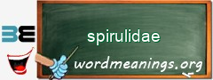 WordMeaning blackboard for spirulidae